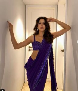 Janhvi Kapoor’s Shimmering Sarees: Your Inspiration for Party Looks